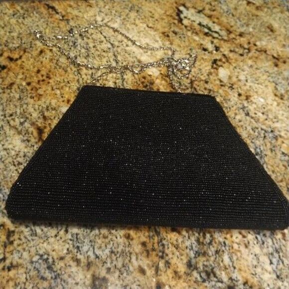 MCM Black Beaded Wristlet / Crossbody Small Cute Purse Bag - Picture 2 of 15